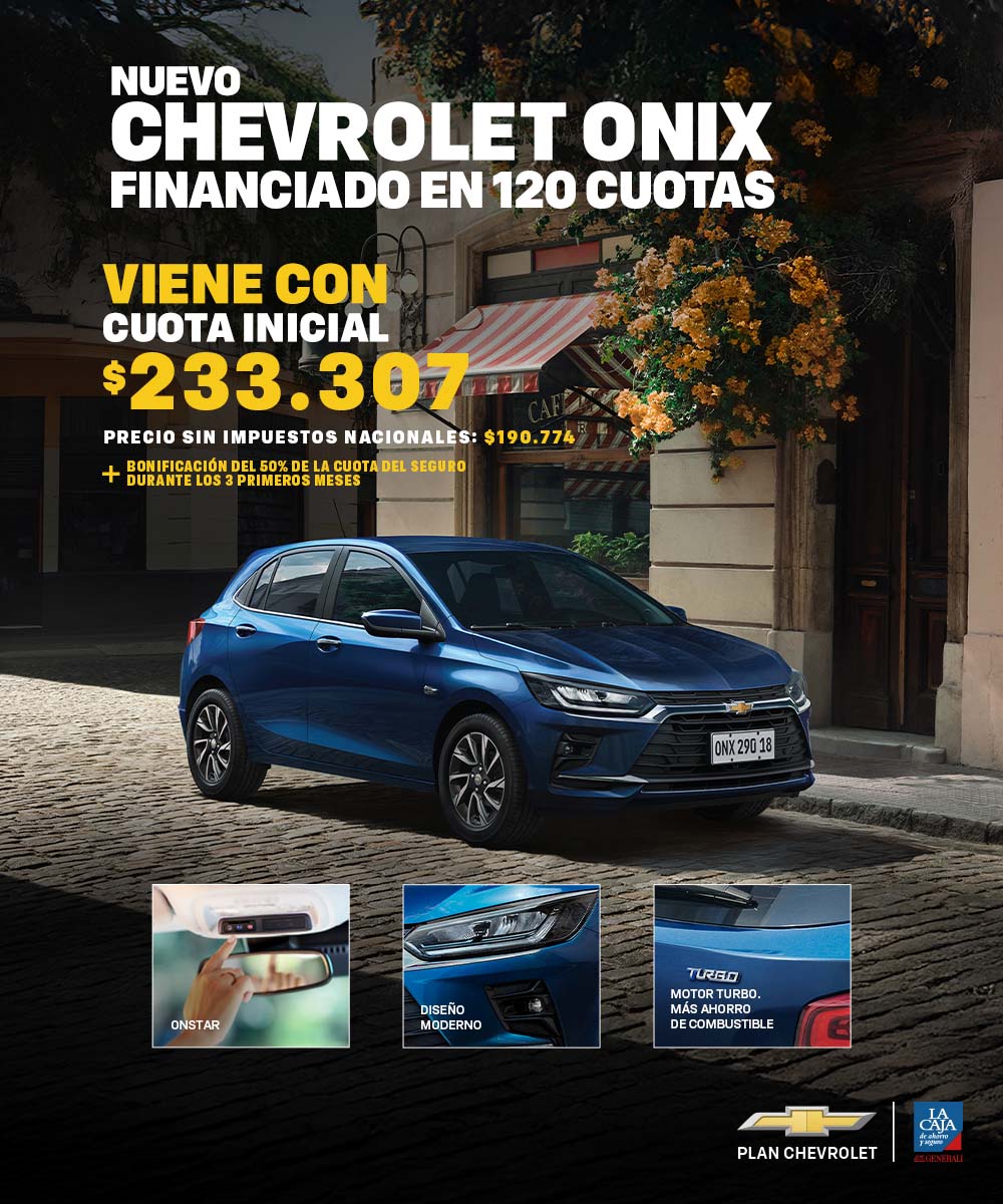 Chevrolet Onix 2026 - Compacto y elegante.